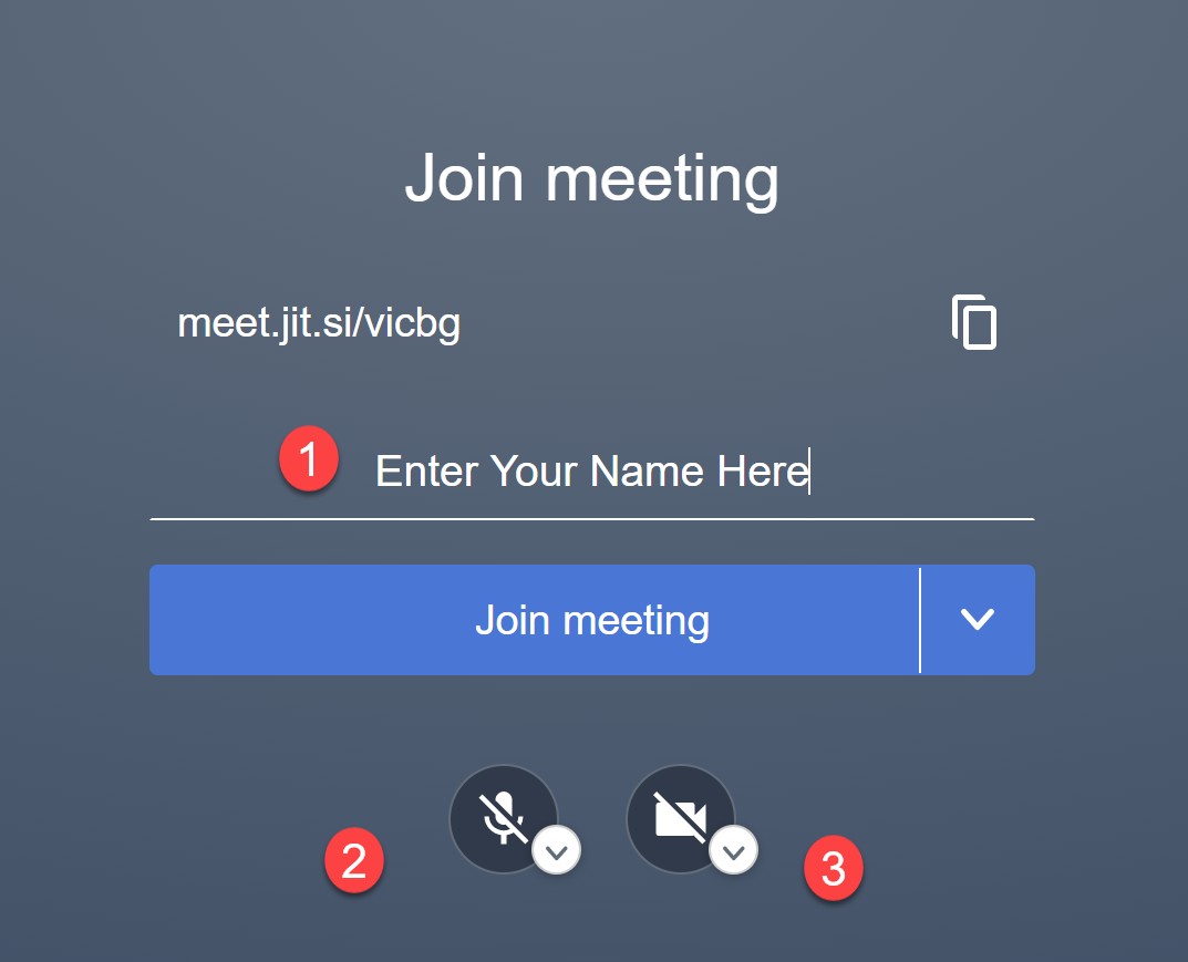 Jitsi Meeting Details